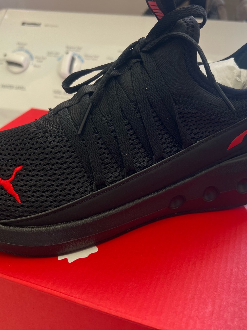 Puma SoftRide Carson Fresh Slip-On Sneakers - Black/Red